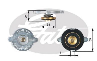 Пробка радиатора GATES RC107