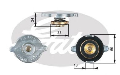 Пробка радиатора GATES RC112