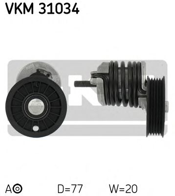Натяжной ролик поликлинового ремня SKF VKM 31034