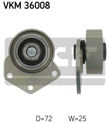 Направляющий / паразитный ролик  поликлинового ремня SKF VKM 36008