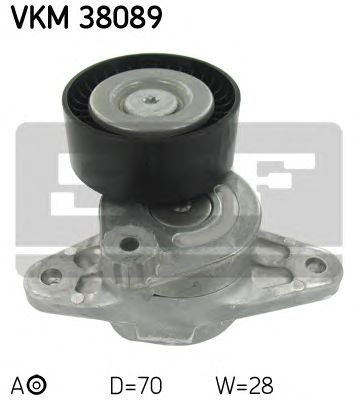 Натяжной ролик поликлинового ремня SKF VKM 38089