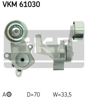 Натяжной ролик поликлинового ремня SKF VKM 61030