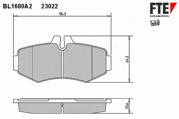 Тормозные колодки FTE BL1680A2
