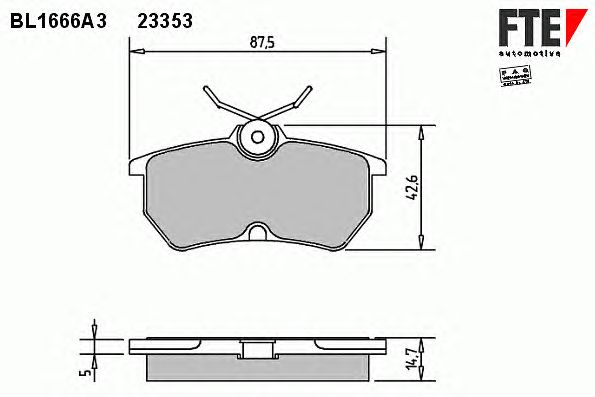 Тормозные колодки FTE BL1666A3
