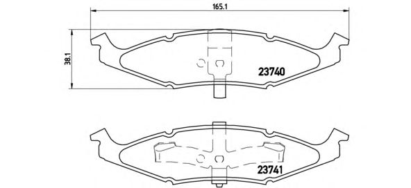 Гальмівні колодки BREMBO P 11 009