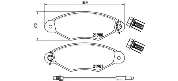 Тормозные колодки BREMBO P 68 042