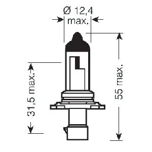 Лампа накаливания OSRAM 9006XS (фара дальнего света, основная фара, противотуманная фара; Лампа накаливания, основная фара, фара с авт. системой стабилизации)