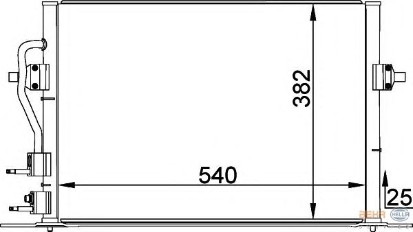 Радиатор кондиционера HELLA 8FC 351 035-581