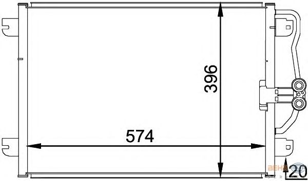 Радиатор кондиционера HELLA 8FC 351 037-751