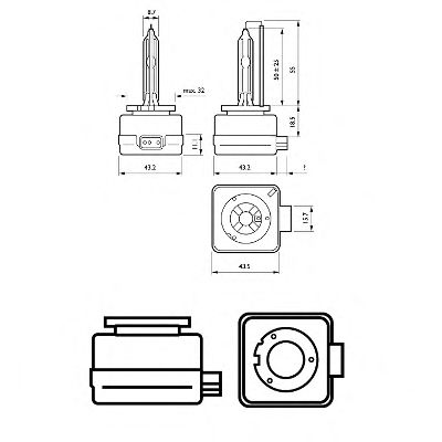Лампа накаливания PHILIPS 85415VIS1 (фара дальнего света, основная фара)