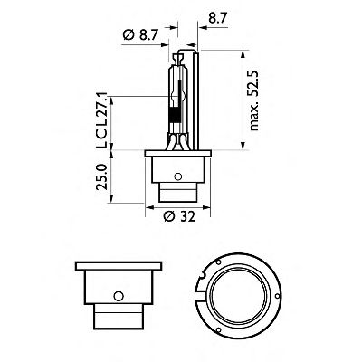 Лампа накаливания PHILIPS 42406VIC1 (фара дальнего света, основная фара)