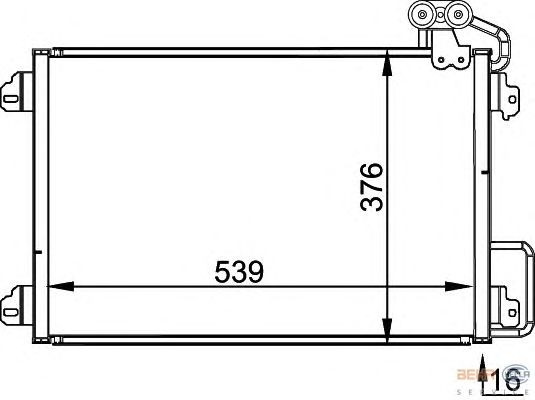 Радиатор кондиционера HELLA 8FC 351 300-511