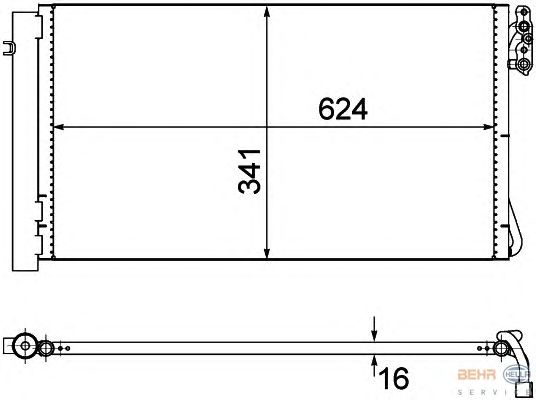 Радиатор кондиционера HELLA 8FC 351 302-621