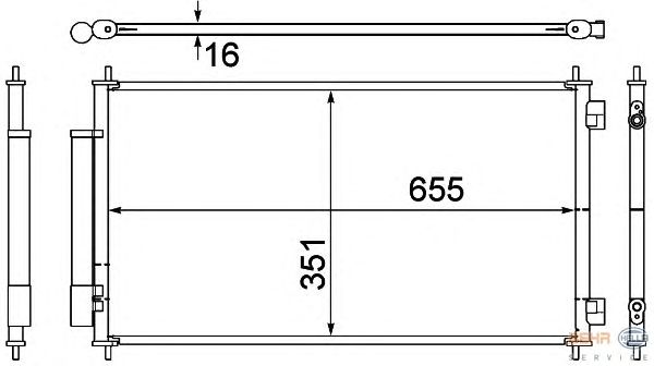 Радиатор кондиционера HELLA 8FC 351 308-781