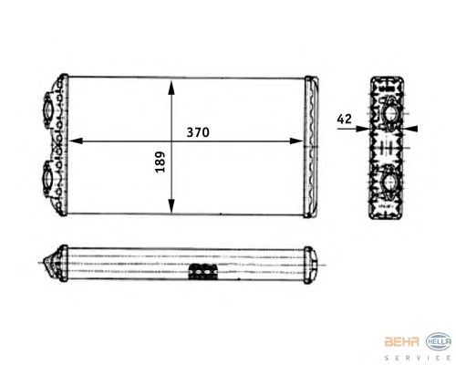 Радиатор отопителя HELLA 8FH 351 312-441