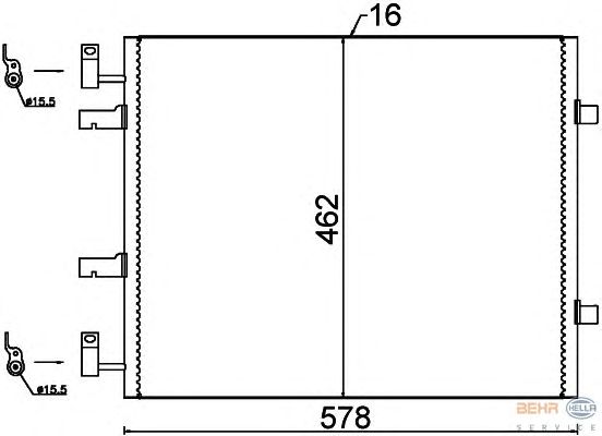 Радиатор кондиционера HELLA 8FC 351 318-691