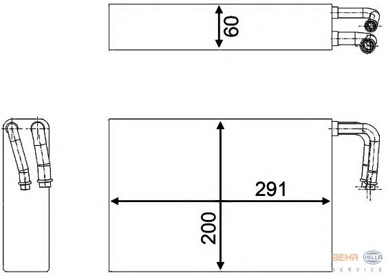 Испаритель кондиционера HELLA 8FV 351 330-641