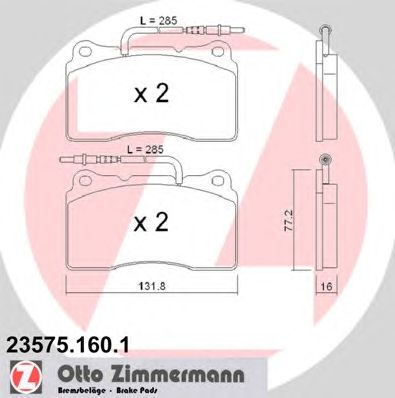 Тормозные колодки ZIMMERMANN 23575.160.1