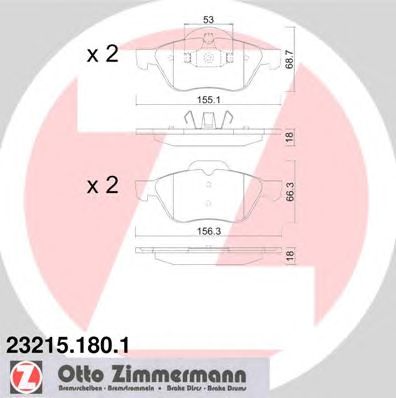 Тормозные колодки ZIMMERMANN 23215.180.1