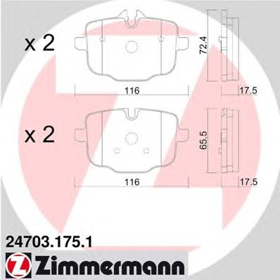 Тормозные колодки ZIMMERMANN 24703.175.1