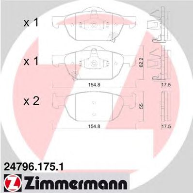 Тормозные колодки ZIMMERMANN 24796.175.1