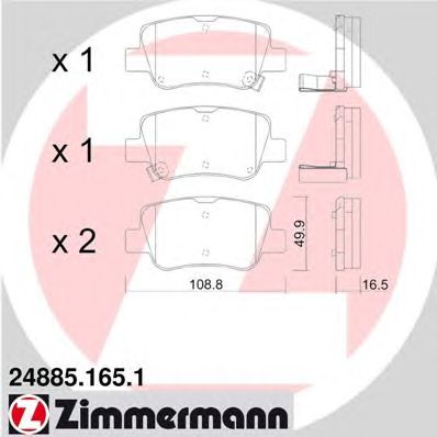 Тормозные колодки ZIMMERMANN 24885.165.1