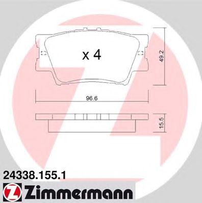Тормозные колодки ZIMMERMANN 24338.155.1