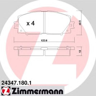 Тормозные колодки ZIMMERMANN 24347.180.1