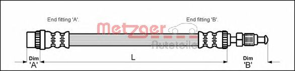 Тормозной шланг METZGER 4114712