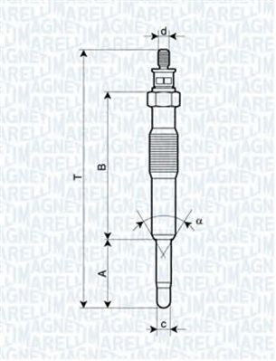 Свеча накала MAGNETI MARELLI 062900017304