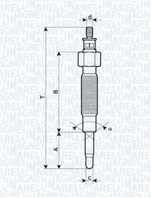 Свеча накала MAGNETI MARELLI 062900019304