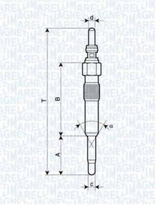 Свеча накала MAGNETI MARELLI 062900028304