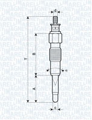 Свеча накала MAGNETI MARELLI 062900040304