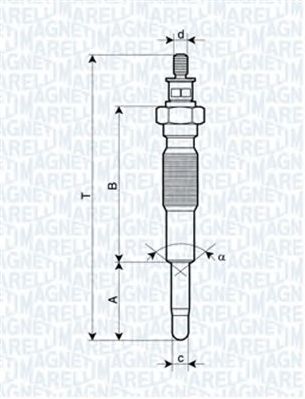 Свеча накала MAGNETI MARELLI 062900063304