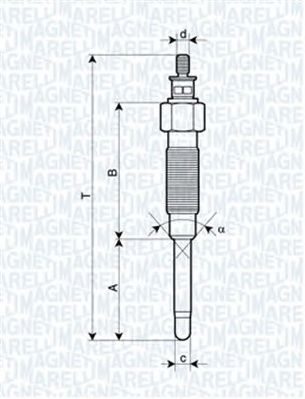 Свеча накала MAGNETI MARELLI 062900065304