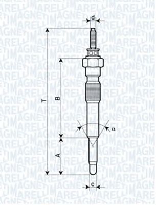 Свеча накала MAGNETI MARELLI 062900068304