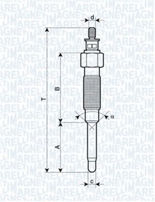 Свеча накала MAGNETI MARELLI 062900069304
