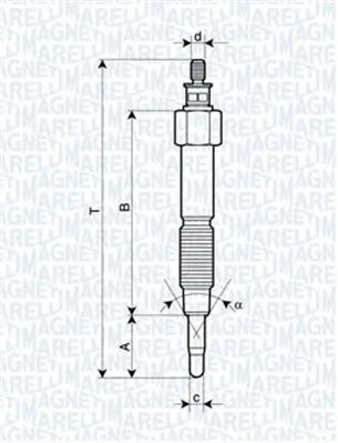 Свеча накала MAGNETI MARELLI 062900093304