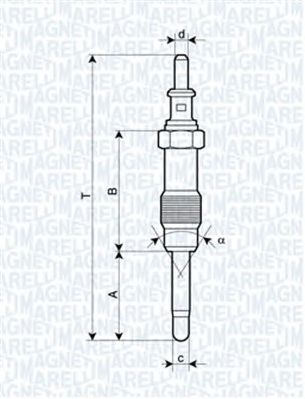 Свеча накала MAGNETI MARELLI 062900046304
