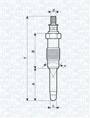 Свеча накала MAGNETI MARELLI 061830166304