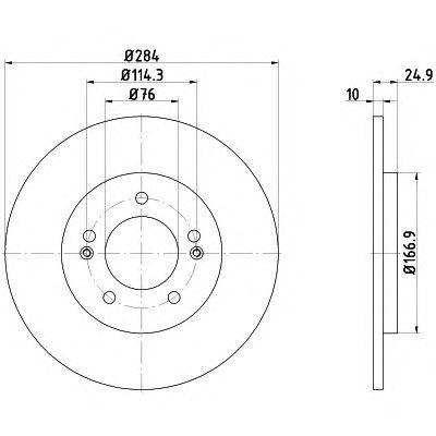 Тормозной диск HELLA 8DD 355 118-231 PRO