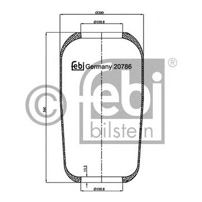 Пневмоподушка підвіски FEBI BILSTEIN 20786