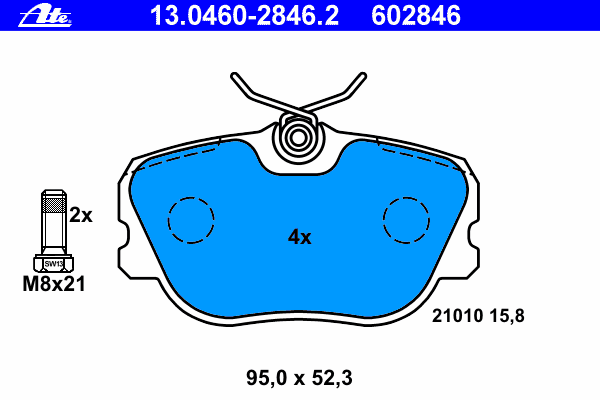 Тормозные колодки ATE 13.0460-2846.2