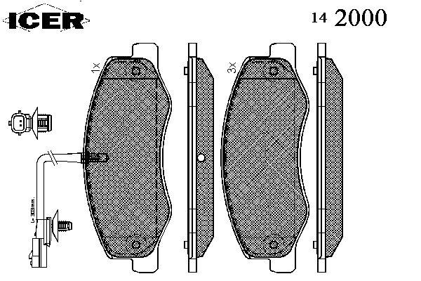 Гальмівні колодки ICER 142000