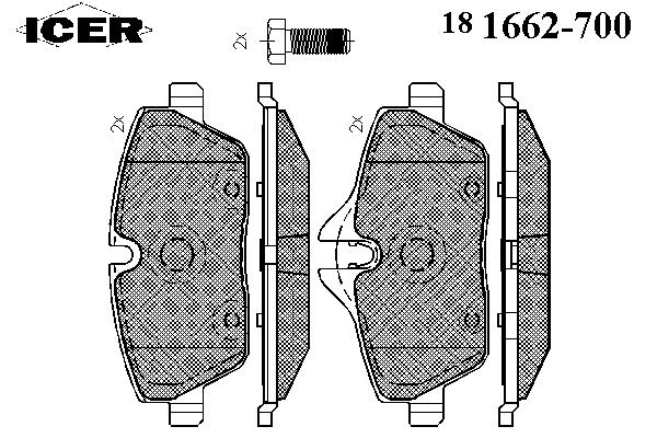 Тормозные колодки ICER 181662-700