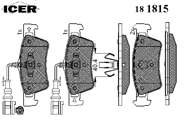 Тормозные колодки ICER 181815