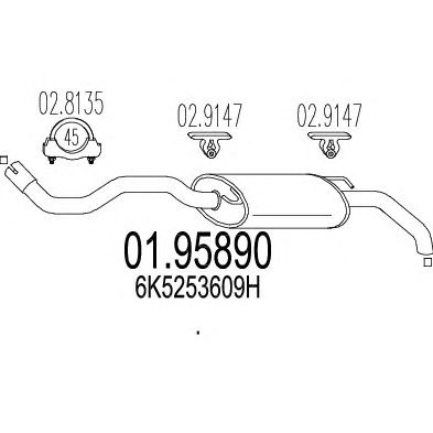 Глушник MTS 01.95890