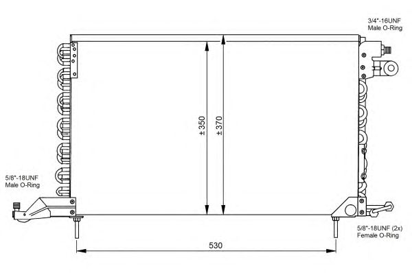 Радіатор кондиціонера NRF 35027