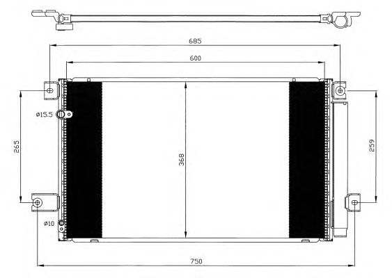 Радіатор кондиціонера NRF 35628