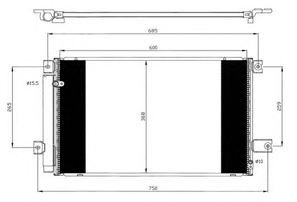 Радиатор кондиционера NRF 35629